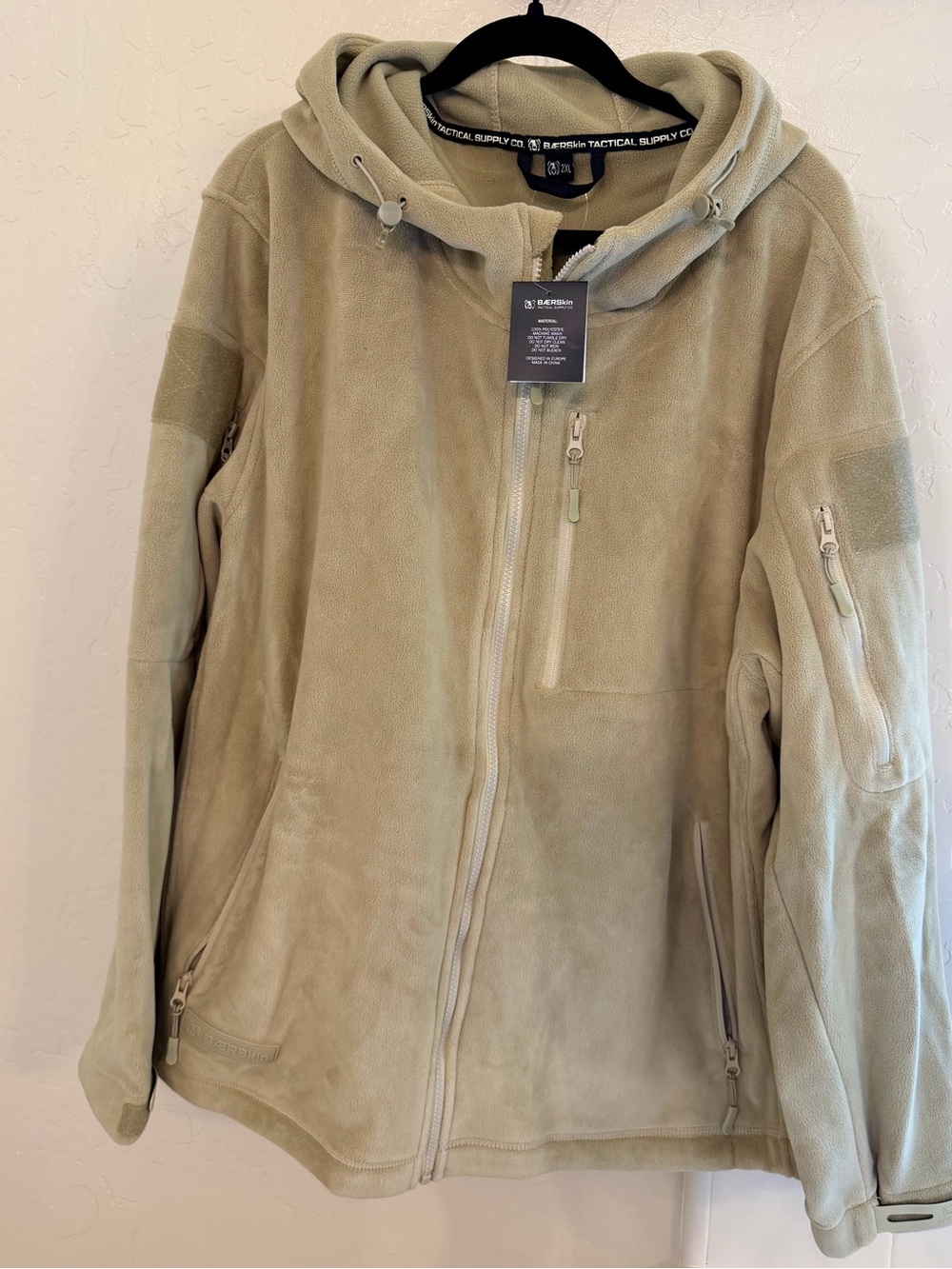 Baerskin Tactical Men’s Hooded Fleece Jacket - Tan
